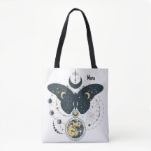 Bolsa con mariposa mística y cielo