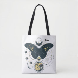Bolsa con mariposa mística y cielo