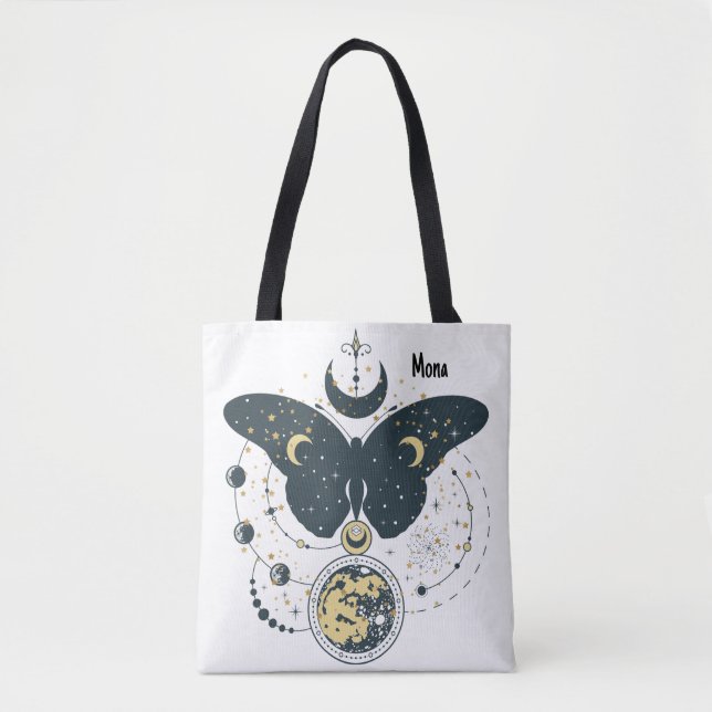 Bolsa con mariposa mística y cielo (Anverso)