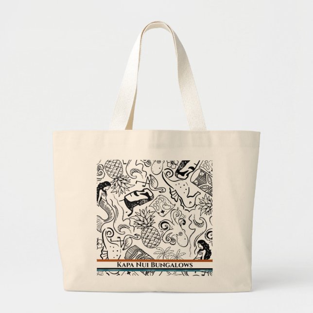 Bolsa con Vibraciones de Verano Tiki para Compras (Frente)