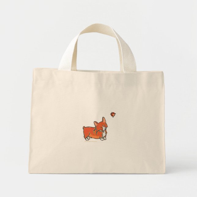 Bolsa Corgi y Ladybug por Doublefly Design (Frente)