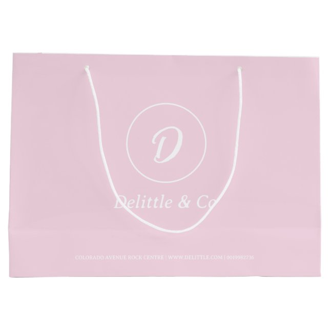 Bolsa corporativa con información de Monograma y C (Reverso)