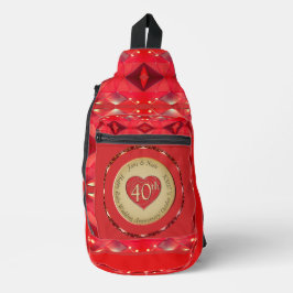 Bolsa corta de rayas en el aniversario de Ruby 40