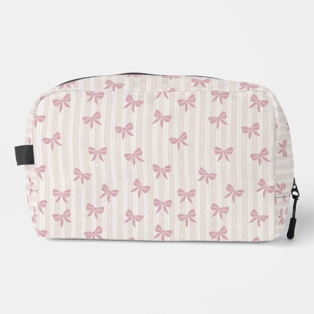 Bolsa cosmética con lazo rosa  (Anverso)