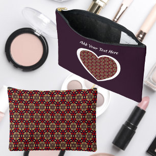 Bolsa cosmética con patrón de flor de cerezo ornam