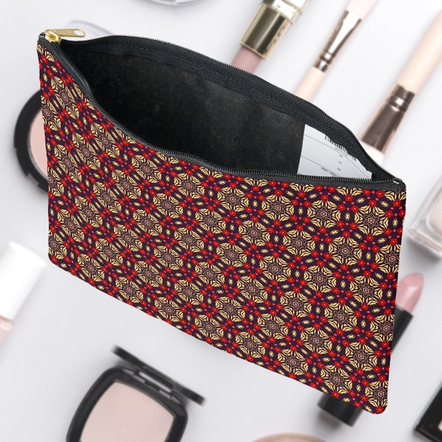 Bolsa cosmética con patrón de flor de cerezo ornam (Subido por el creador)