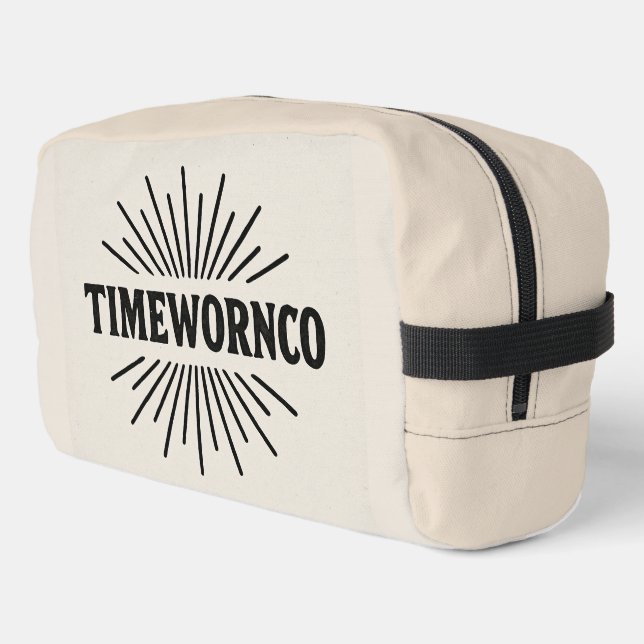 Bolsa cosmética de cámara de época - retro de viaj (Esquina izquierda)