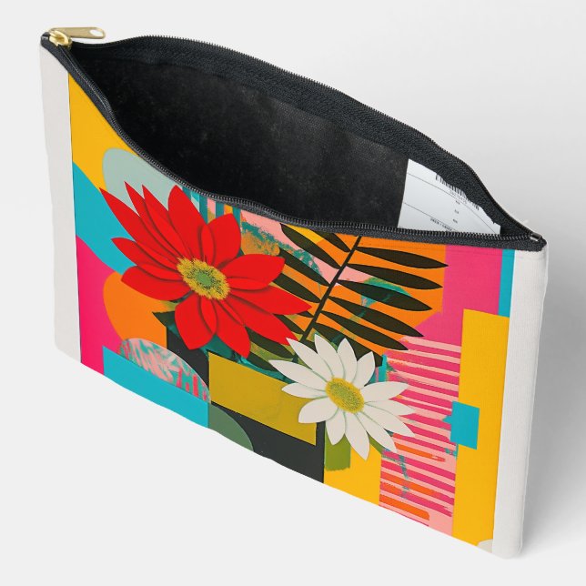 Bolsa cosmética de flores de Poinsettia (Abierto)
