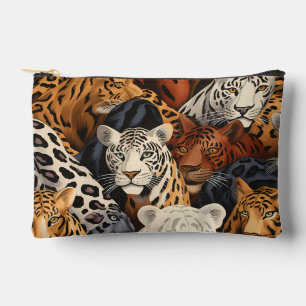 Bolsa cosmética de gatos salvajes de Safari de sel