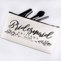 Bolsa cosmética de hojas redondas con manga corta
