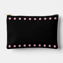Bolsa cosmética de perlas (negro y rosa)