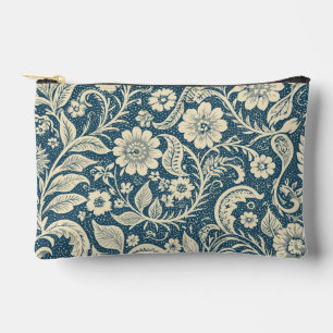 Bolsa cosmética floral de color modernista