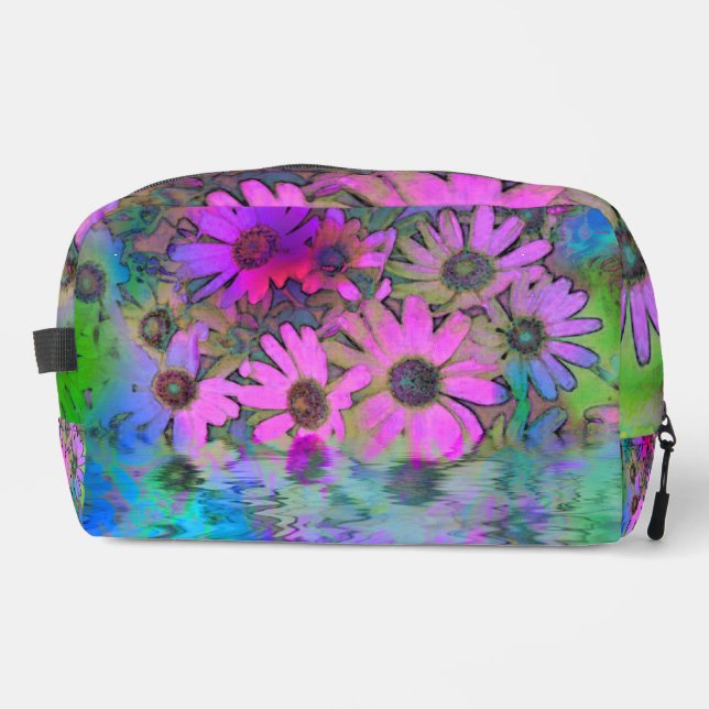 bolsa cosmética floral de color personalizable (Anverso)