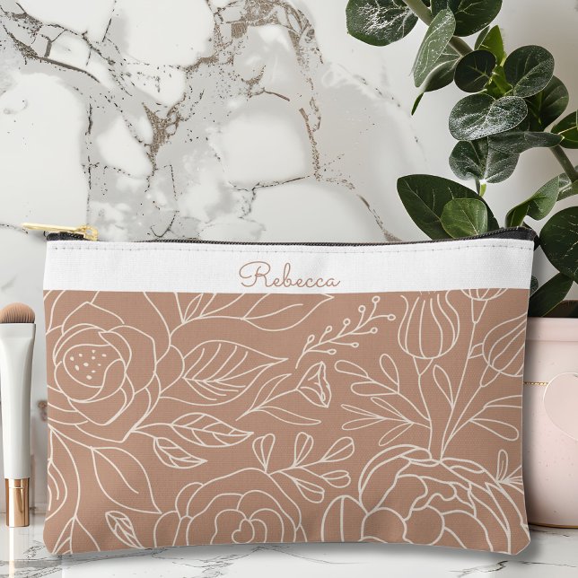 Bolsa cosmética floral personalizada (Subido por el creador)