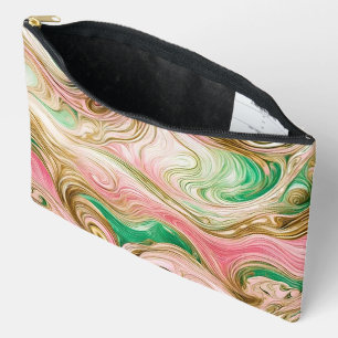 Bolsa cosmética impresa "Sherbet Swirl"