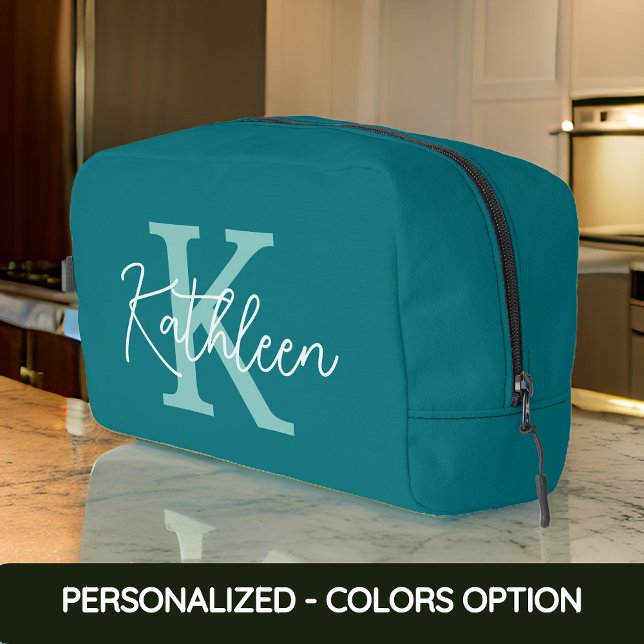 Bolsa cosmética inicial personalizado para dama de (personalized gift for mom, makeup bag for girls, bridesmaid cosmetic bag, monogrammed gift for women)