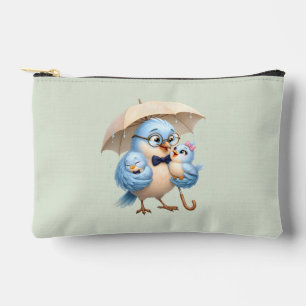 Bolsa cosmética para viaje adorable Padre Pájaro O