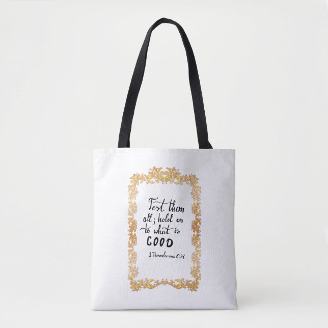 Bolsa cristiana con verso biblia (Anverso)
