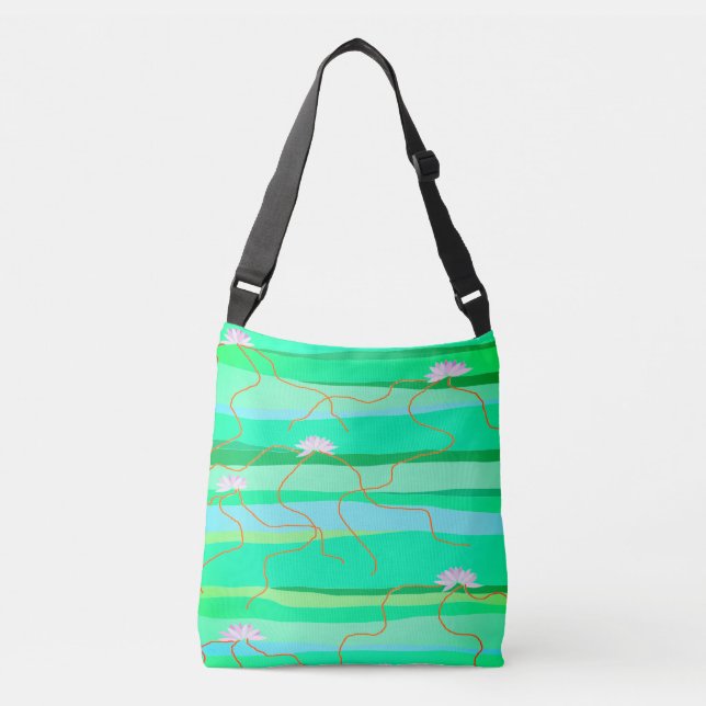 Bolsa crossbody de color rosa (Anverso)