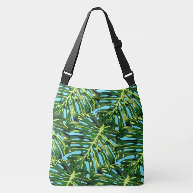 Bolsa Crossbody de hojas tropicales (Anverso)