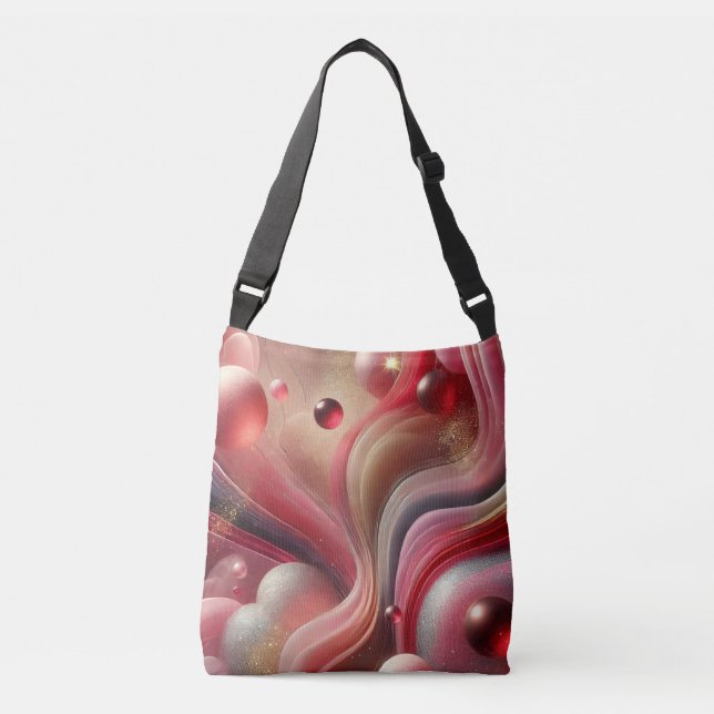 Bolsa Crossbody de moda con diseño abstracto de ar (Anverso)