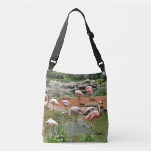 Bolsa Crossbody rosa Flamingos