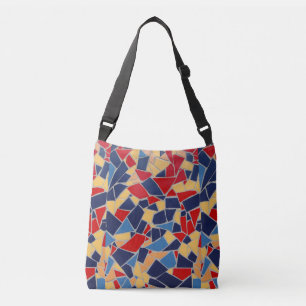 Bolsa cruzada azul y mosaico rojo de la Marina