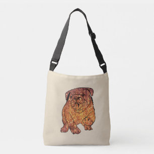 Bolsa cruzada con estampado total de arte de Bulld
