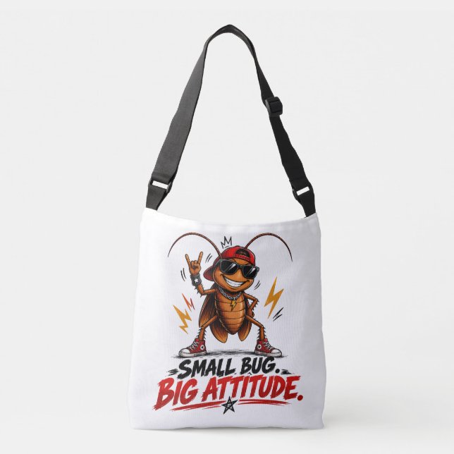 Bolsa cruzada de cucaracha de dibujos animados div (Anverso)