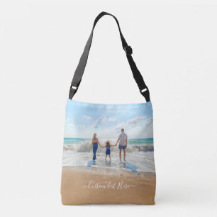 Bolsa cruzada de fotos de tu familia con texto Per