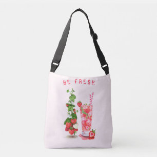 Bolsa cruzada de frutos de fresa de bebida