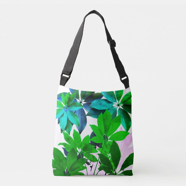 Bolsa cruzada de hojas verdes (Anverso)