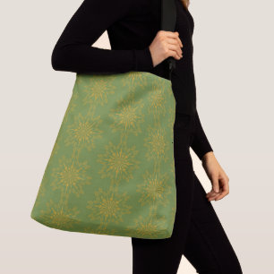 Bolsa cruzada de mandala retro de aguacate