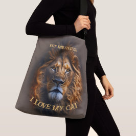 Bolsa cruzada de mujer "Amo a mi gato" nombre pers