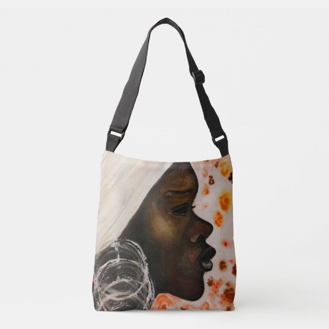 Bolsa cruzada de mujeres africanas bonitos (Anverso)