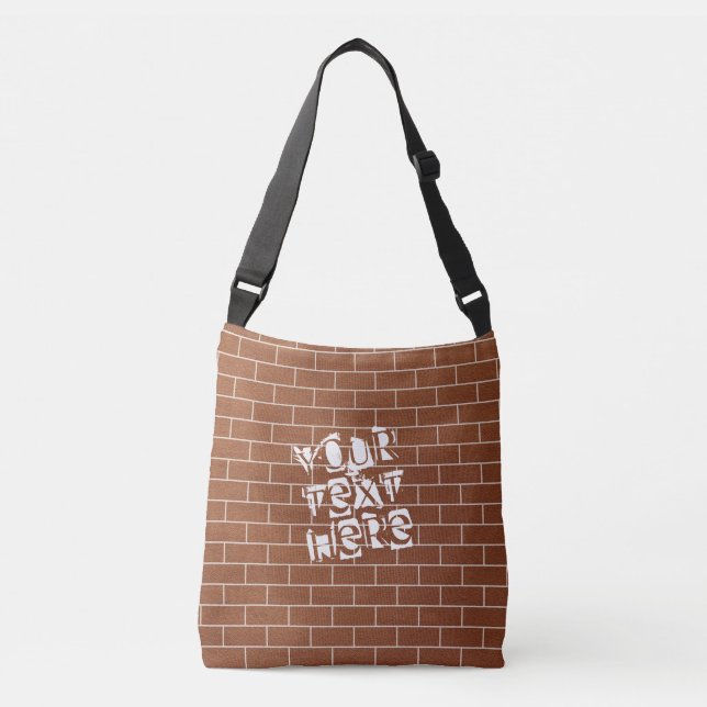 Bolsa cruzada de pared de ladrillo con texto Perso (Anverso)