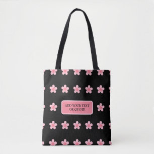 Bolsa cruzada de patrón de flor de cerezo rosa per