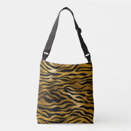 Bolsa cruzada de tigre dorado y negro