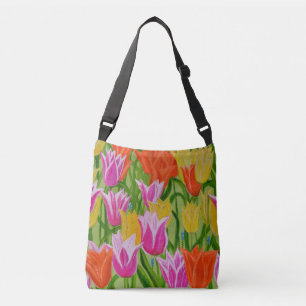 Bolsa cruzada de tulipanes