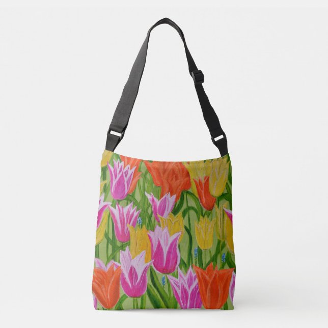 Bolsa cruzada de tulipanes (Anverso)