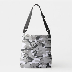 Bolsa cruzada del cuerpo negro y gris