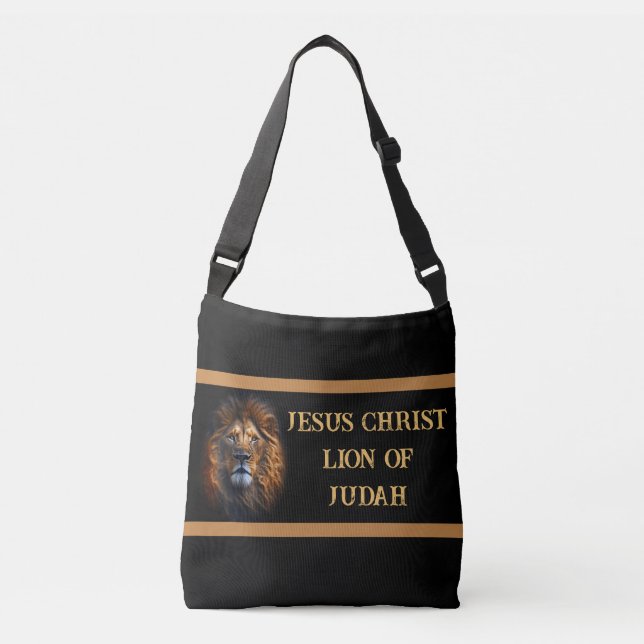 Bolsa Cruzada Medio Jesucristo León De Judá (Anverso)