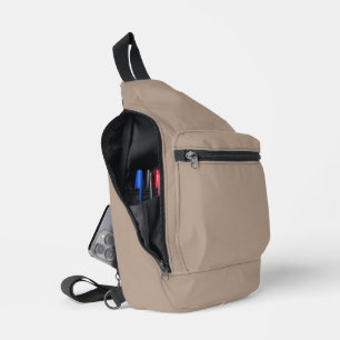 Bolsa cruzada minimalista beige para uso diario