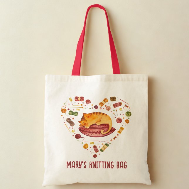 Bolsa Cute Cat and Yarn Tote (Subido por el creador)