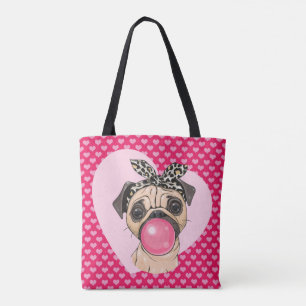 Bolsa Cute Pug Tote