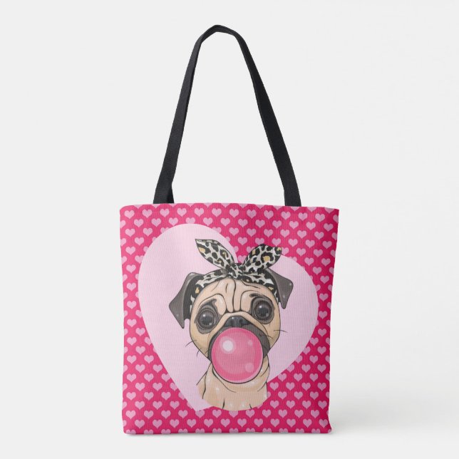Bolsa Cute Pug Tote (Reverso)