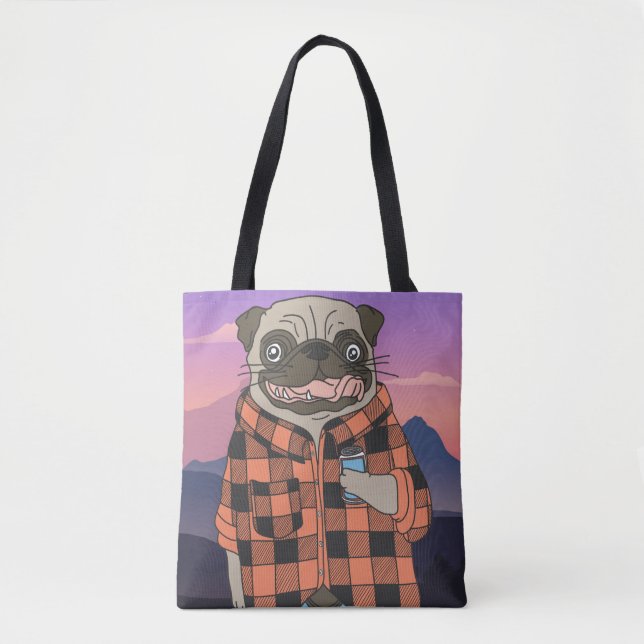 Bolsa Cute Pug Tote (Anverso)