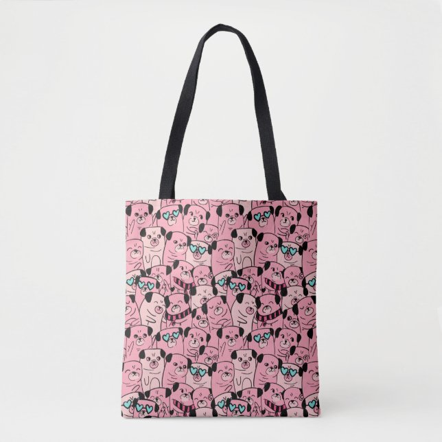 Bolsa Cute Pug Tote (Anverso)