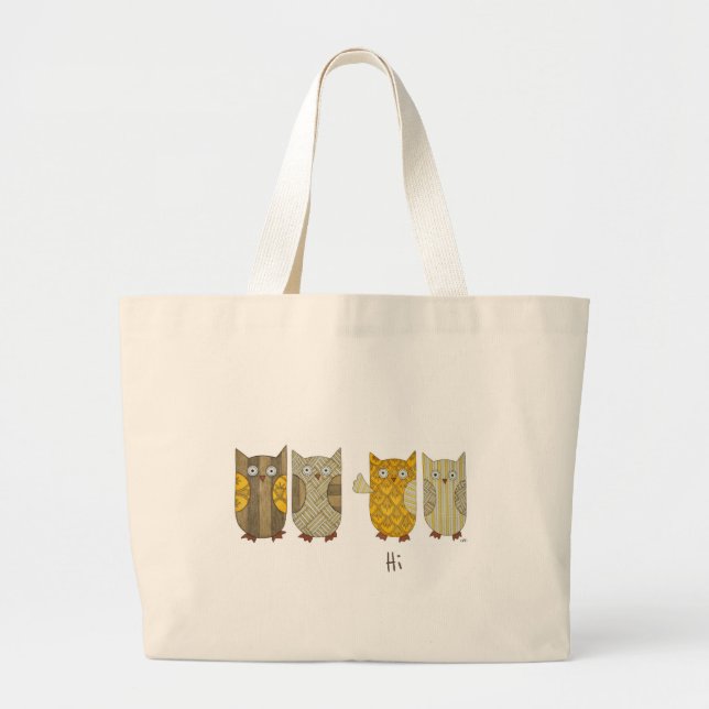 Bolsa Cute Tote - 4 Lechuzas de Oro (Frente)