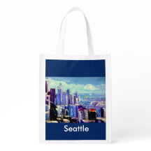 Bolsa de abarrotes reutilizable para PNW - Seattle